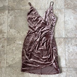 Mauve Velvet Forever 21 Mini Dress NWT